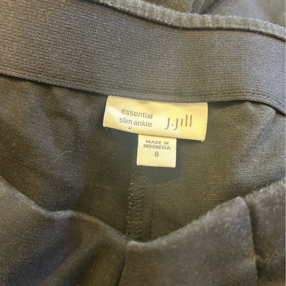 J Jill Essential Black Slim Ankle Pants Sz 8 - Picture 5 of 7